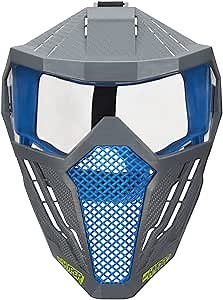 Nerf Hyper Face-Mask - Breathable Design, Adjustable Head Strap - Blue Team Color - Gear Up Hyper Battles - for Teens,-Adults