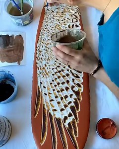Check out this awesome #paintcarving by Hannah Jensen Contemporary Artist! #art #artist #artwork #artistic #hannahjensenart #hannahjensen #paintcarver #commonbuzzard #feathers #carving #paperrain | Killer Ink Tattoo
