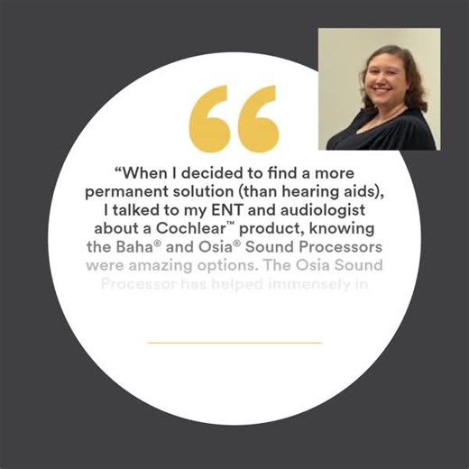 As we celebrate the 5 year anniversary of the Osia sound processor we have talked to many recipients who have shared their story of how their device has changed their lives. Taylor is an Osia System recipient and a Cochlear employee who shares her hearing experience below. For more information about Osia 2 Sound Processor click here: https://bit.ly/3IHCRBq | Cochlear Americas