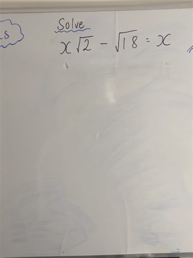 Surds equation solved: A Level Maths Year 12 worked example