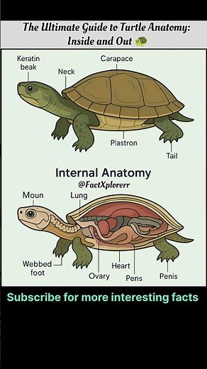 The Ultimate Guide to Turtle Anatomy: Inside and Out 🐢#shorts