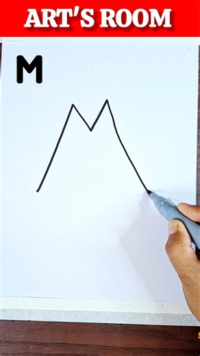 How To Draw A Girl With Letter M | Girl Drawing Easy Tricks #shorts