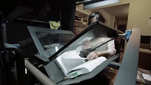 Eliza Digitizing a Book