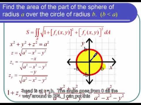 Using Double Integrals to Find the Surface Area of a Sphere