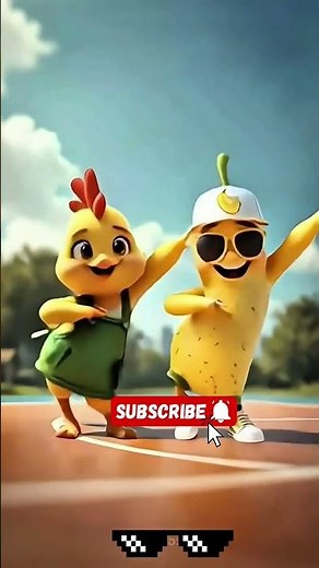 🐔🍌 Chicken Banana Dance Song | Funny Chicken & Banana Dancing Shorts | Viral Dance 2025