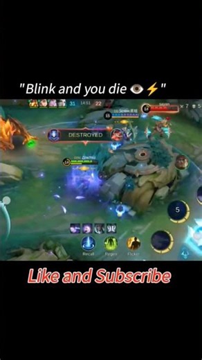 Blink and you die 👁️⚡ #mlbb #shorts #mobilelegends