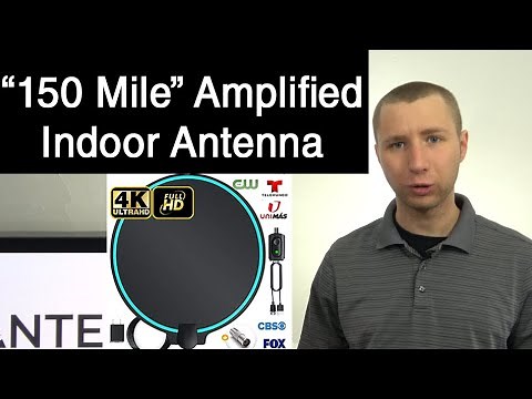 150 Mile Indoor Amplified HD Digital TV Antenna Review - Round Shape