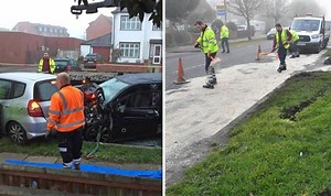 Eltham crash: Aftermath of fatal collision on Footscray Road
