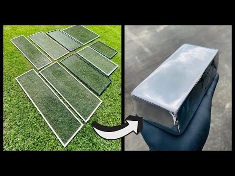 Aluminum Insect Screens To Perfect Bar -ASMR Metal Melting - Trash To Treasure -BigStackD Casting