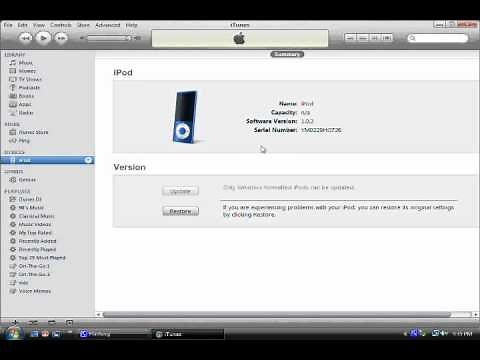 How To Restore And Reformat An ipod Nano 5th Generation To Factory Settings