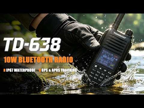 🏕️Built for the outdoors! TIDRADIO’s First IP67 Waterproof 10w Bluetooth Radio — TD-638 #waterproof