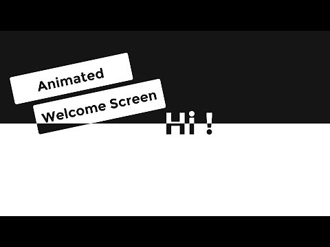 Animated Welcome screen using HTML, CSS and Javascript(Anime.js)