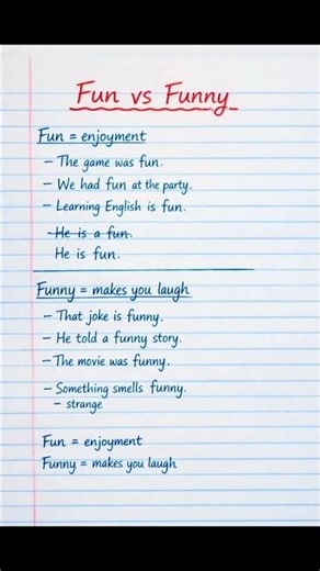 Fun vs Funny | Common English Confusion