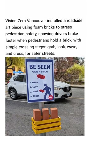 art installation by the road-safety advocacy group Vision Zero Vancouver.