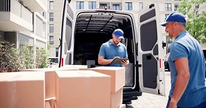 Mover Workers Near House Relocation Van Stock Footage Video (100% Royalty-free) 1105046579 | Shutterstock