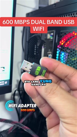 600 MBPS Dual Band USB WiFi Adapter for Fast Connectivity