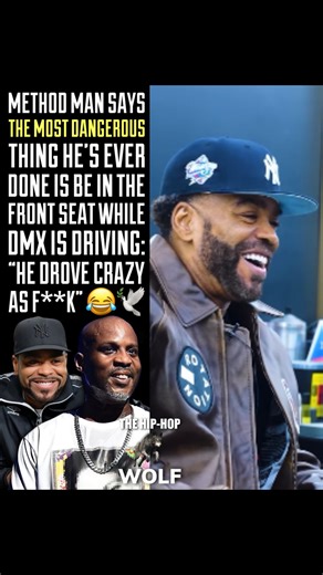 THE HIP-HOP WOLF® on Instagram: "In a new interview with @MyExpertOpinionShow, Method Man was asked what’s the most dangerous thing he’s done & said “get in the front seat with DMX driving” 😂 #RIPDMX 🕊️ (via @math.hoffa)"