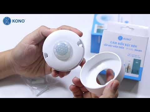 Công tắc cảm biến bật đèn hồng ngoại gắn trần KONO KN-S01 | Abaro.vn