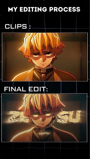 My Editing process #aftereffects #editing #demonslayer #anime #zenitsu