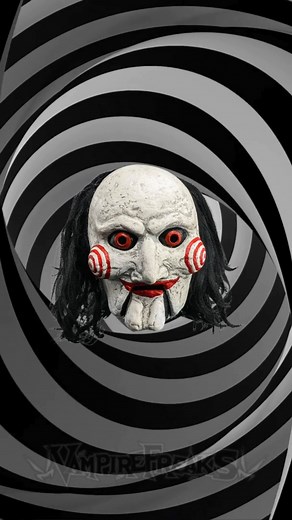 1.1K views · 12 reactions | Game over 喝 Trick or Treat Studios nailed it with this Billy the Puppet replica mask with moving mouth, screen-accurate paint, even the creepy decayed lil details!! Wear it to be the spookiest on Halloween… or mount it on your wall as the ultimate Saw collector’s piece. Available now at VampireFreaks #VampireFreaks #Saw #Halloween #HorrorMovie #BillyThePuppet | VampireFreaks | Facebook