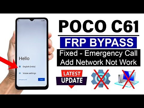 POCO C61 : GOOGLE/ FRP BYPASS | Latest Security Update Android 14 (Without PC) 2025