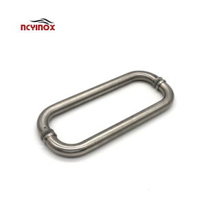 [Hot Item] Double off Set Glass/Stainless Steel Door Pull Handle