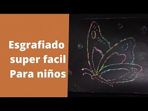 La técnica de arte MÁS FÁCIL para niños (esgrafiado paso a paso)