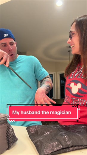 That magic wand sneaks right up on ya 😆 #couplegoals #marriagegoals #couplecomedy #husbandwife #husbandandwifecomedy