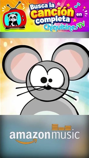 🐭 5 little mice come out of the cave #nurseryrhymesinspanish #shorts #chiquitinestv