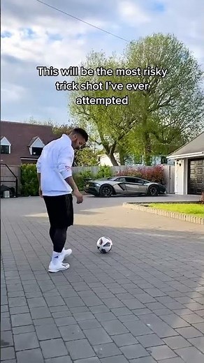 INSANE LAMBORGHINI FOOTBALL TRICKSHOT 🤯🎯 #Shorts