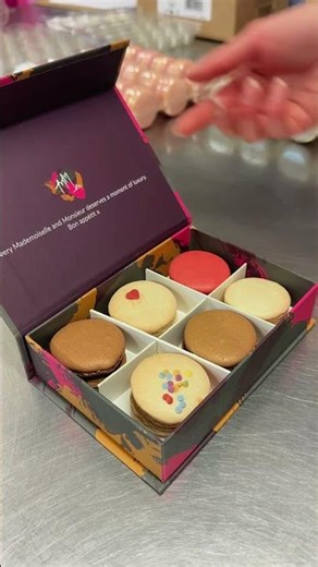 Macaron box opening ASMR 🤍 satisfying reveal