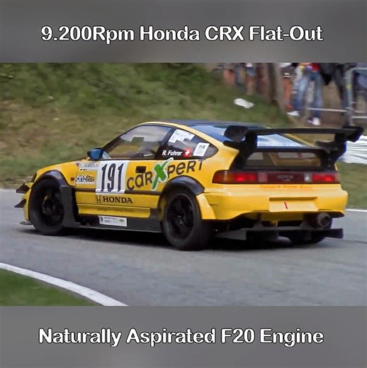 218K views · 5K reactions | The screaming Honda CRX powered by a F20 Engine from an Honda S2000 with 280Hp/9.200Rpm for only 800Kg  | HillClimb Monsters | Facebook