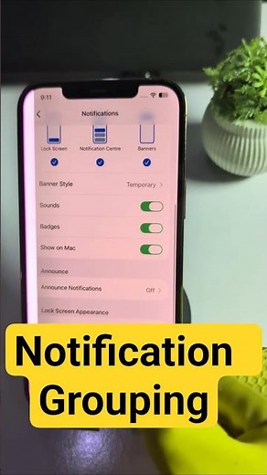 iPhone Change Notification Grouping #iPhone #MacBook #Apple #iOS #Notifications #NotificationGroupin
