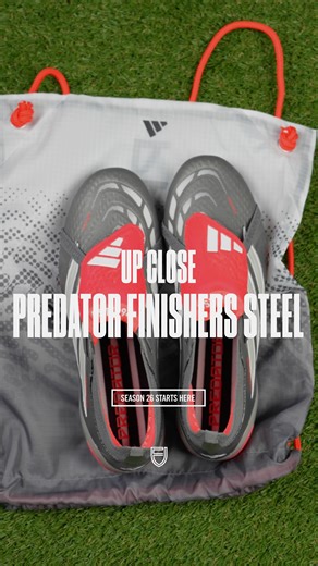 Ultra Football | Season 26 starts here. Your close-up look at the adidas Predator Finishers Steel AG. Gunmetal grey with red hits and that iconic fold-over... | Instagram