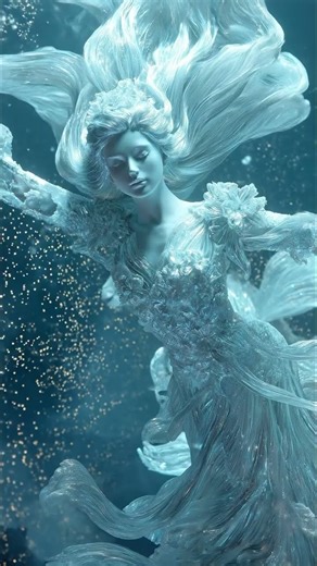 Iceborn Mermaid – Ethereal Underwater VISONA Fantasy Visual