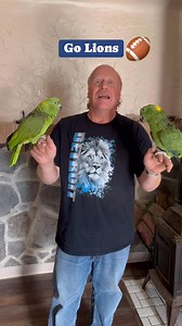 6K views · 294 reactions | Nico, the famous “crying” parrot, and Kiwi are excited for another Lion’s win! | Animal Magic, Inc. | Facebook