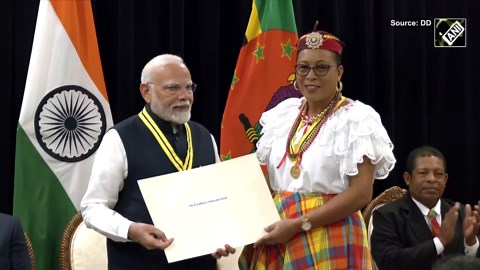 Commonwealth of Dominica bestows its Highest National Honour, Dominica Award upon PM Narendra Modi