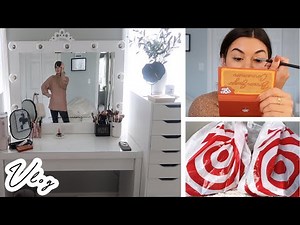 Vlog | Target Haul, Makeup Room Tour & Makeup Routine
