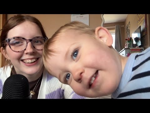 my baby tries ASMR for the first time🩵💛🩷💜