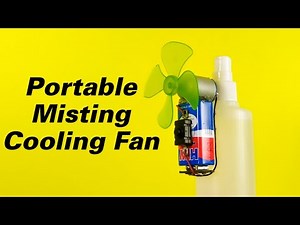 How To Make Portable Misting Cooling Fan At Home | Water Spray Cooling Fan