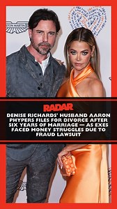 #BREAKING: Denise Richards' husband, Aaron Phypers, has filed for divorce, RadarOnline.com can reveal. Court documents revealed Phypers, 52, filed for divorce on Monday, July 7, in Los Angeles. Link below for details. (📸: MEGA) bit.ly/4nCCQyy | Radar Online