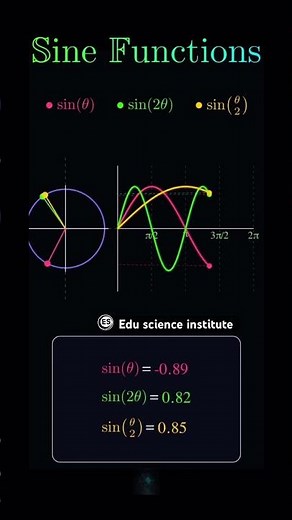 Understanding Sine Functions | sin(θ), sin(2θ), sin(θ/2)