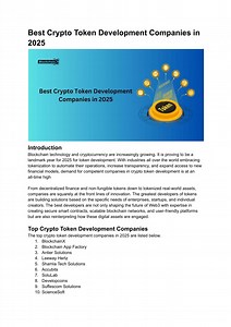 Best Crypto Token Development Companies in 2025 - SlideServe