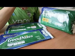 GoodNites L/XL, package opening