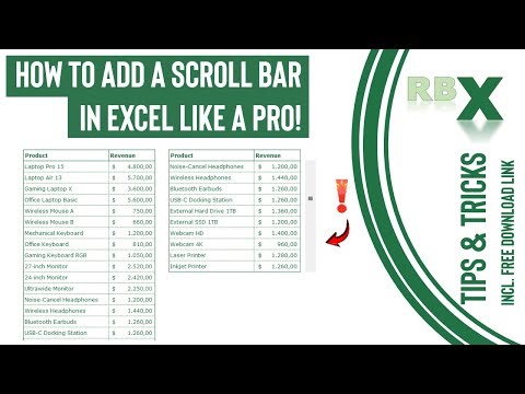 How to add a SCROLL BAR in Excel like a PRO!