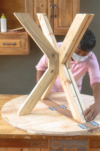 DIY Making Adorable Folding Table Idea #woodworking #woodwork #table #folding #maker | Woodworking Ideas