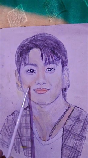 BTS Sketch Drawing 💜🔥 | K-Pop Fan Art #Shorts #bts #drawing #ytshorts #art #artist