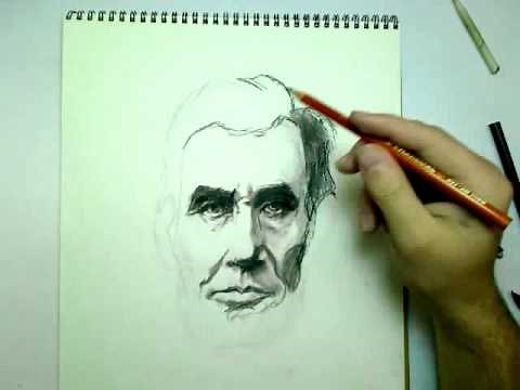 How to Draw Abe Lincoln with Pencil