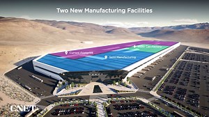 At an event at Tesla's Giga Nevada factory, the company CEO Elon Musk unveils a new addition to the factory with additional space to build its semitruck at high volume. | CNET