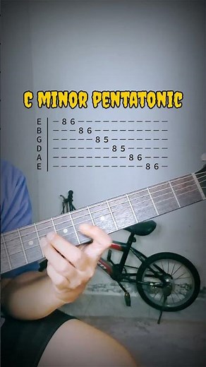 The C minor pentatonic guitar scale is very easy to remember